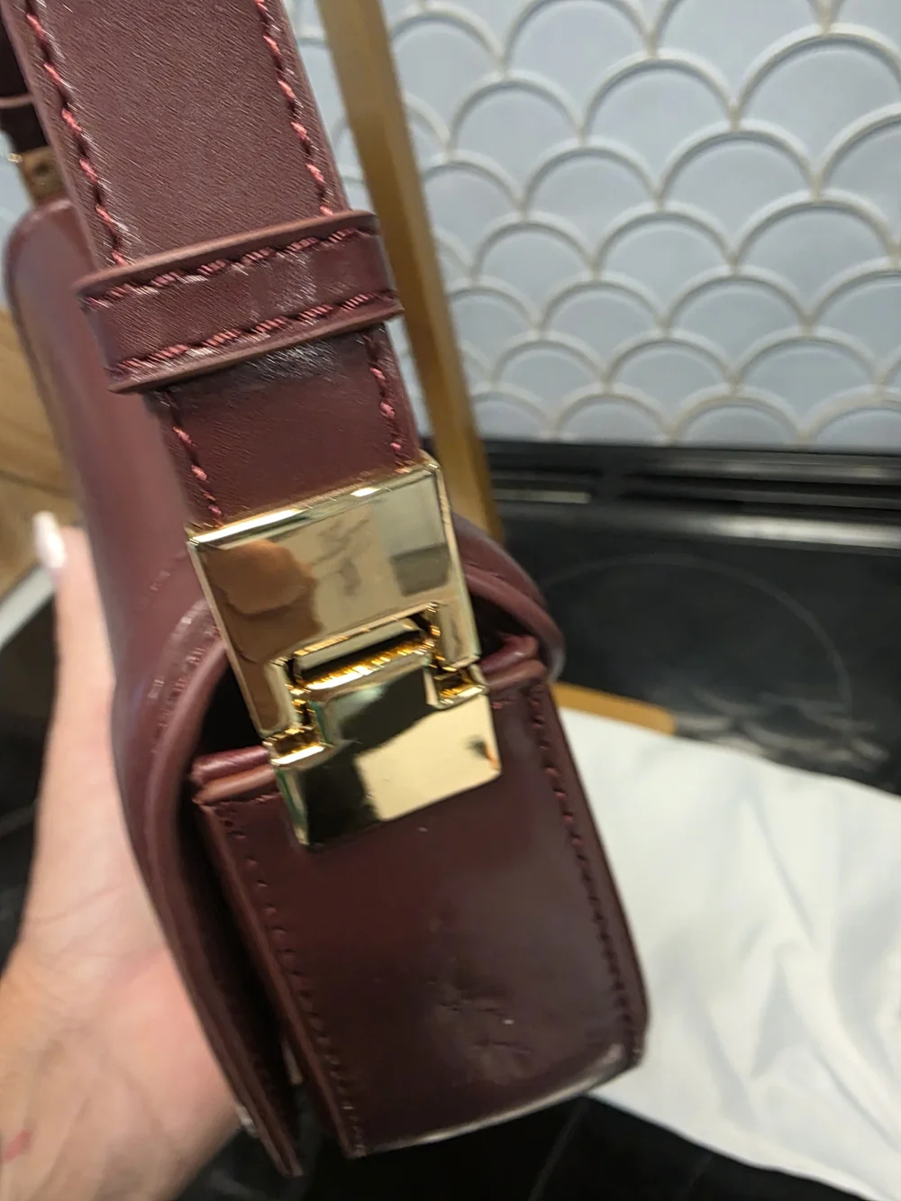 JW PEI Burgundy Shoulder Bag